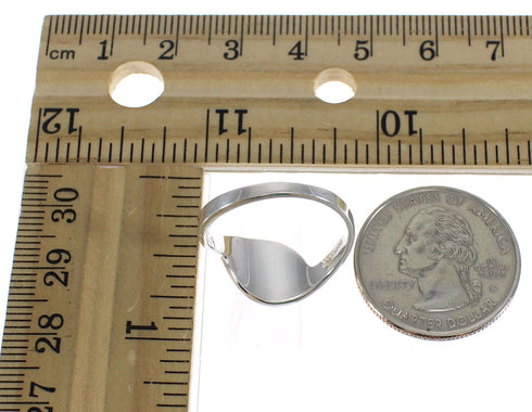 Southwest Silver Multicolor Ring Size 8-3/4 MX60393